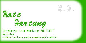 mate hartung business card